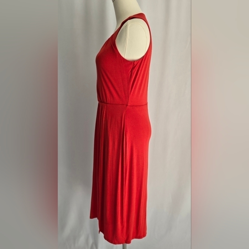 Simply Vera Vera Wang Sleeveless Orange Dress Waist & Neckline Gathers Sz. XS - Picture 6 of 11